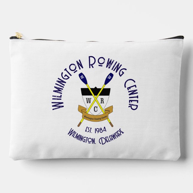 Großer Zip Pouch Weiß Zubehörtasche (Vorderseite)