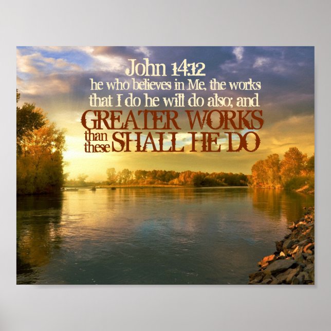 Größere Arbeiten sollen Johannes 14:12 erledigen Poster (Vorne)