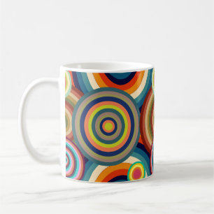 Größere farbenfrohe Bullseyes Kaffeetasse