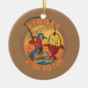 Größere Fische Zum Fischen Fischen Lustig Keramik Ornament