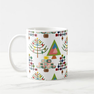 Größere MCM Xmas Trees Kaffeetasse