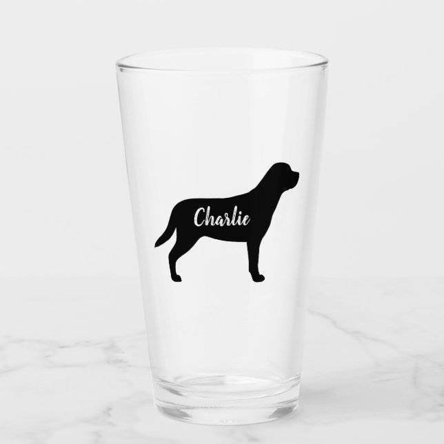 Größere Schweizer Silhouette für Hunde Glas (Vorderseite)