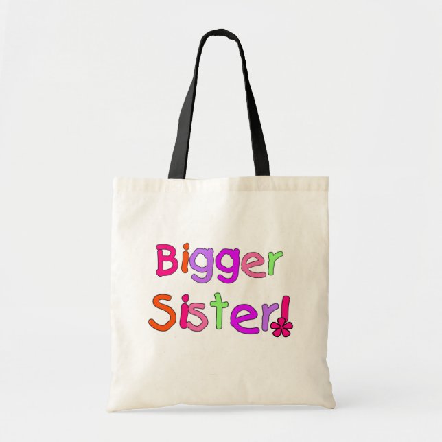 Größere Schwester-T-Shirts und Geschenke Tragetasche (Vorne)