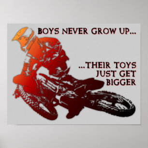 Größere Spielzeuge Dirt Bike Motocross Poster Schi