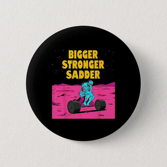 Größere stärkere Sadder Weightlift-Bodybuilding Button (Vorderseite)
