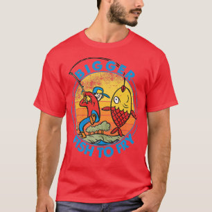 Größerer Fisch zum Fischen von Fischern Funny Prem T-Shirt