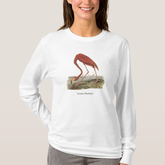 Größerer Flamingo, John Audubon T-Shirt (Vorderseite)