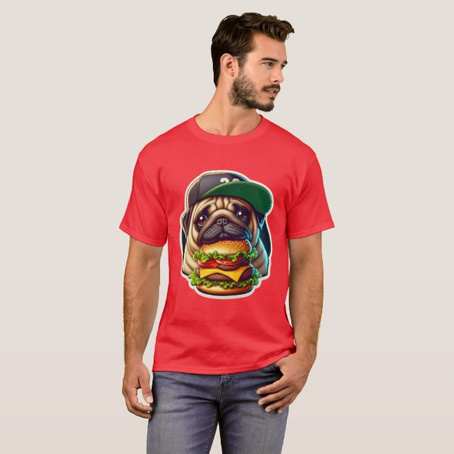GRÖSSERER LIEBENDER MOPS 4 T-Shirt (Vorne ganz)