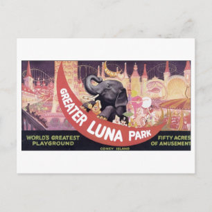 Größerer Luna Park Coney Island Postkarte