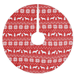 Größerer Schweizer Berg verfolgt Polyester Weihnachtsbaumdecke