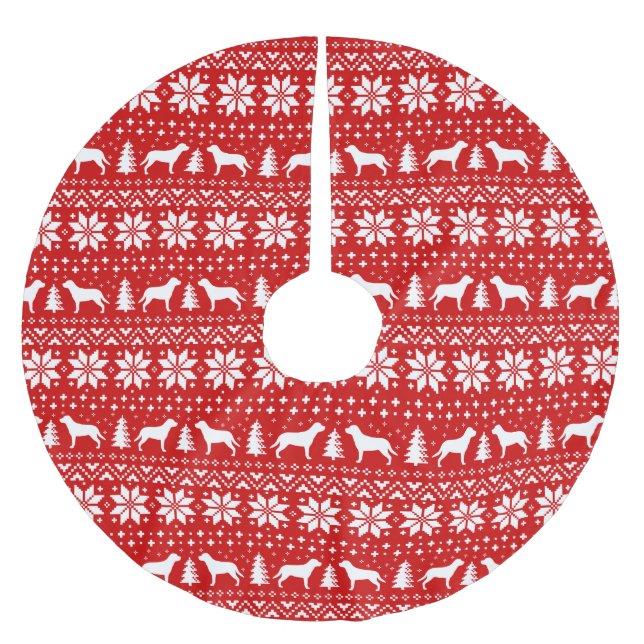 Größerer Schweizer Berg verfolgt Polyester Weihnachtsbaumdecke (Vorderseite)