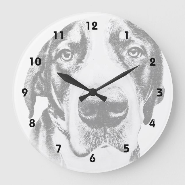 Größerer Schweizer Gebirgshund Große Wanduhr (Vorderseite)