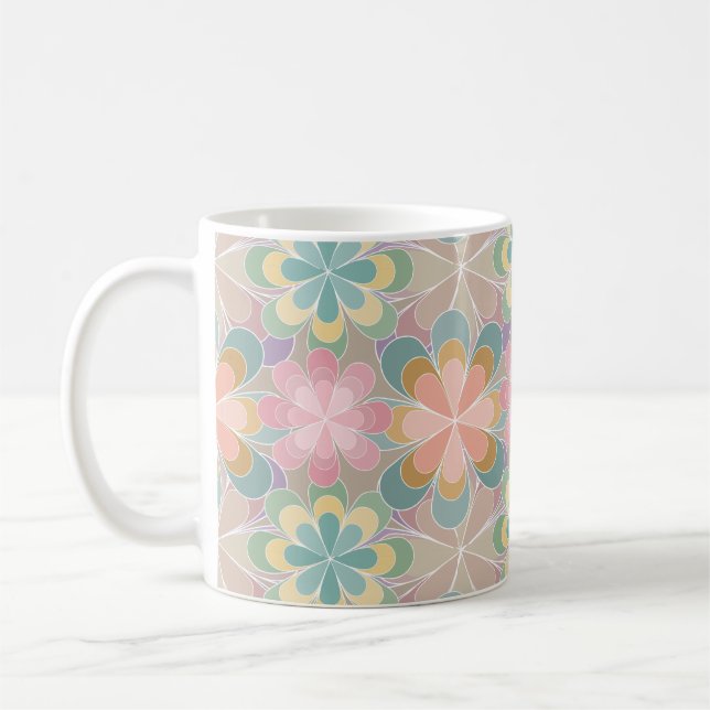 Größeres Gemustertes Kaleidoskop Kaffeetasse (Links)