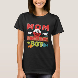 Großes Angel-Themen-Mama-des-Geburtstagsjungen-Shi T-Shirt