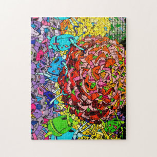 Großes Apple Greeter - NYC Graffitipuzzlespiel