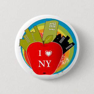 Großes Apple - New York Button