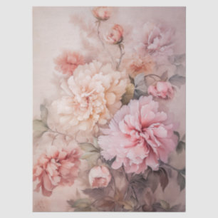 Grosses, ätherisch rosa Blumengestein Seidenpapier