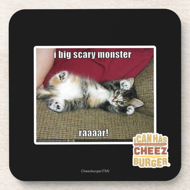 Großes beängstigendes Monster I Getränkeuntersetzer (Vorderseite)