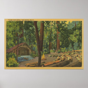 Großes Becken, Kalifornien"Lager-Feuer-Schüssel-" Poster