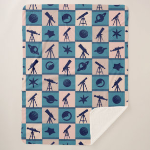Großes Blanket-Teleskopmuster Sherpadecke