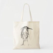 Großes Blau-Reiher-Skizze-Tasche