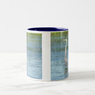 Großes Blau-Reiher-Tasse Zweifarbige Tasse