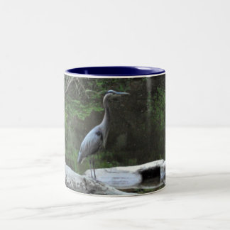 Großes Blau-Reiher-Tasse Zweifarbige Tasse