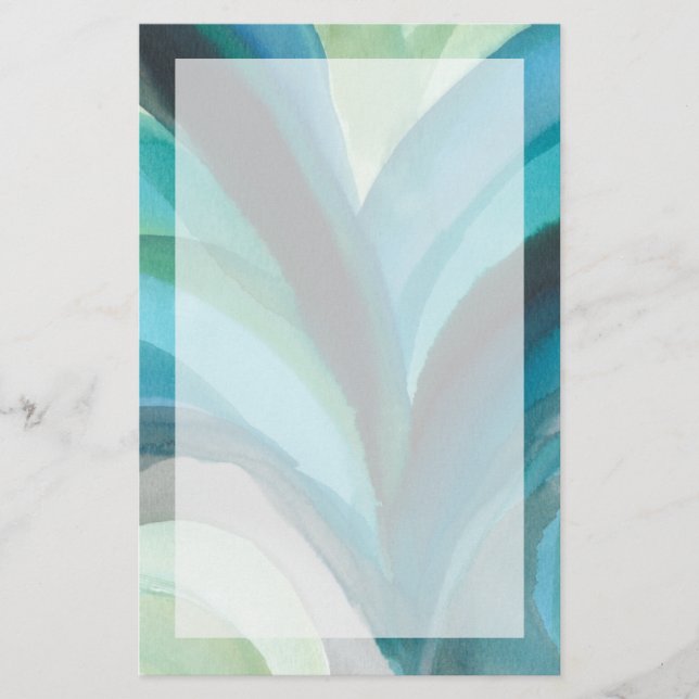 Großes blaues Blatt I Briefpapier (Vorderseite)