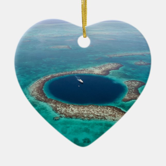 GROSSES BLAUES LOCH 1 KERAMIK ORNAMENT (Vorne)