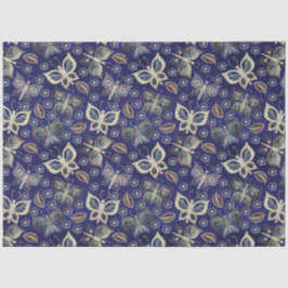Grosses blaues Schmetterlingsmuster Seidenpapier