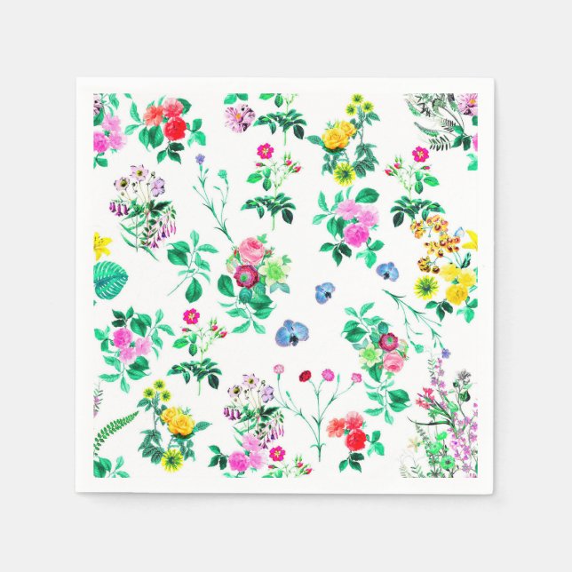 Großes Blumenpapier Napkins Serviette (Vorderseite)