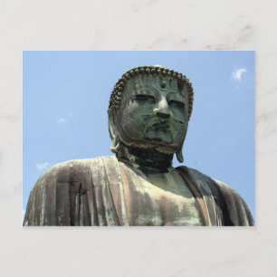 großes Buddha-Gesicht Postkarte