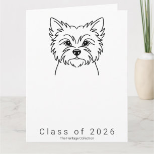 Großes Cairn Terrier-Porträt Abschlusskarte Klasse Karte