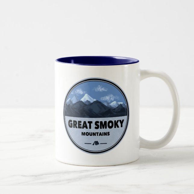 Großes Camping der Smokygebirge Zweifarbige Tasse (Rechts)