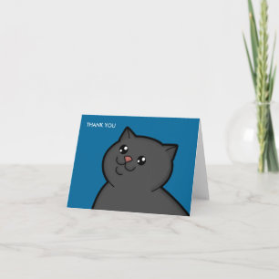 Grosses cartes de note heureuses de Merci de chat