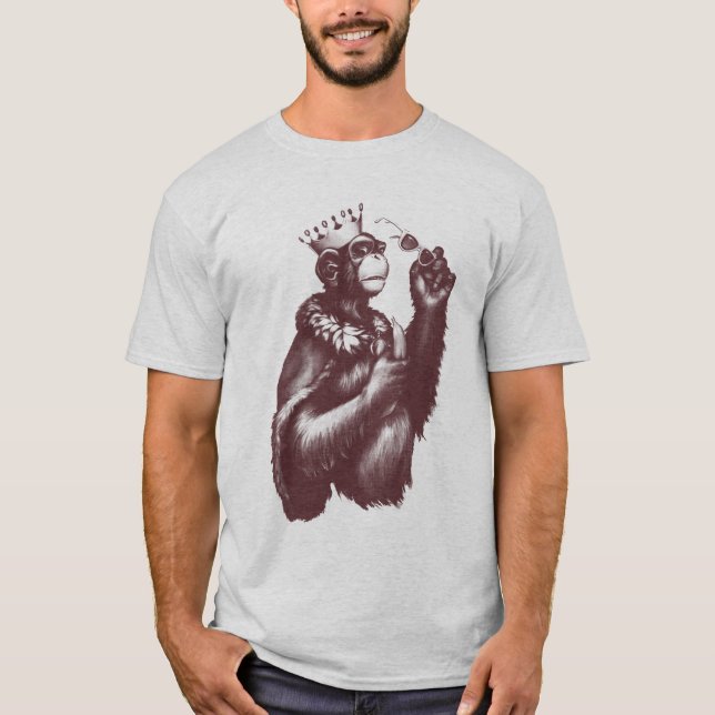 Großes Chimpin (einfarbig) T-Shirt (Vorderseite)