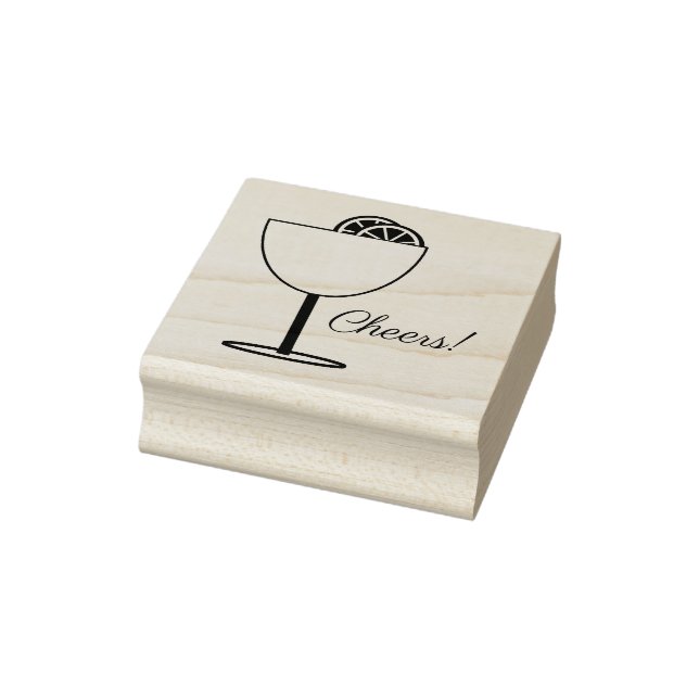 Grosses Cocktailglas mit Fruchtkunst Briefmarke Gummistempel (Stempel)