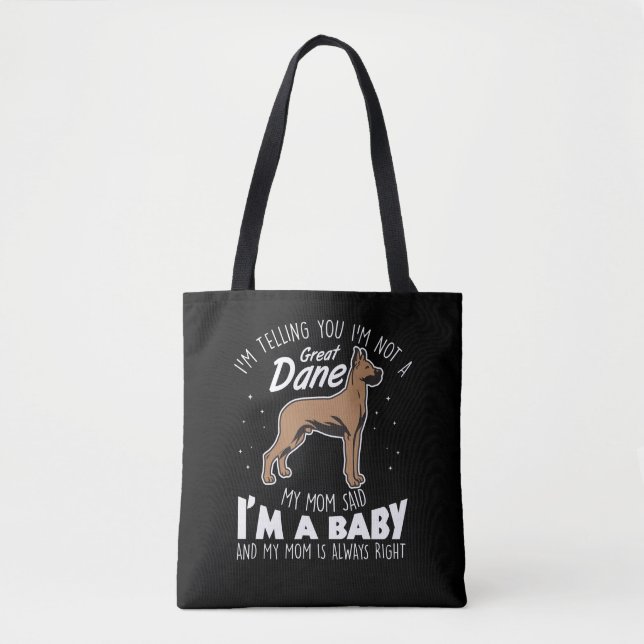 Großes Dane-Geschenk für eine Hundemutter Tasche (Vorderseite)