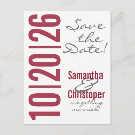 Großes Datum - Save the Date Postkarten
