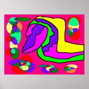 Großes Design Poster drucken lebhafte Farben