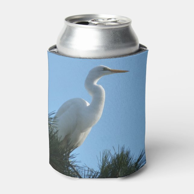 Großes Egret in Sunny Florida Dosenkühler (Kanne Vorderseite)