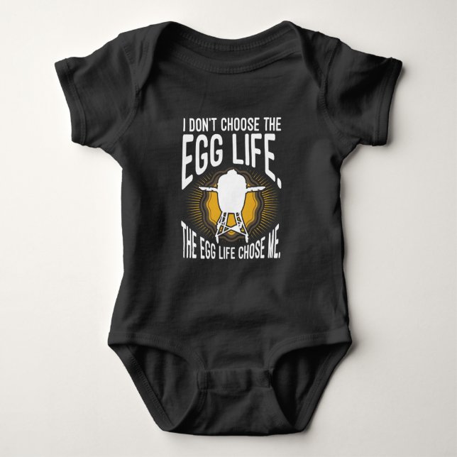 Grosses Eierrauchen Sonnige GRILLEN Rauchen Baby Strampler (Vorderseite)