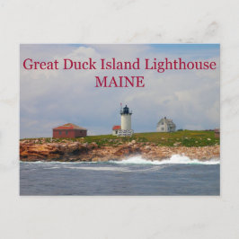 Großes Enteninsel Leuchtturm, Maine Postcard Postkarte