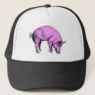 Großes fettes rosa Schwein Truckerkappe