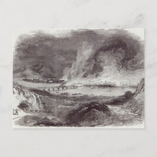 Großes Feuer in Pittsburgh Postkarte