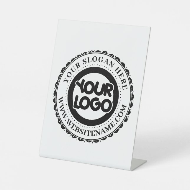 Großes Firmenlogo Sockelschild (Vorderseite)