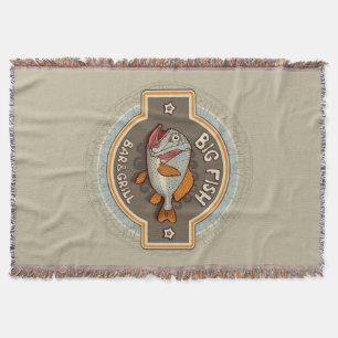 Großes Fisch-Bar und Grill-Plakat Decke