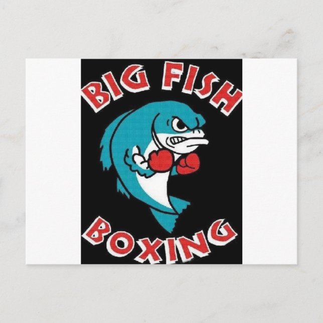 GROSSES FISCHBOXING, BOXING, FISCH, FISCHBEKÄMPFUN POSTKARTE (Vorderseite)