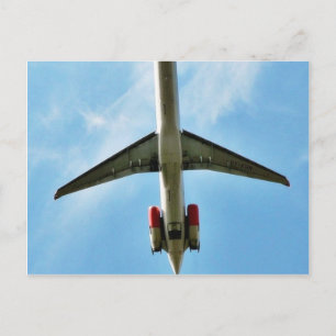 Großes Flugzeug startet Postkarte