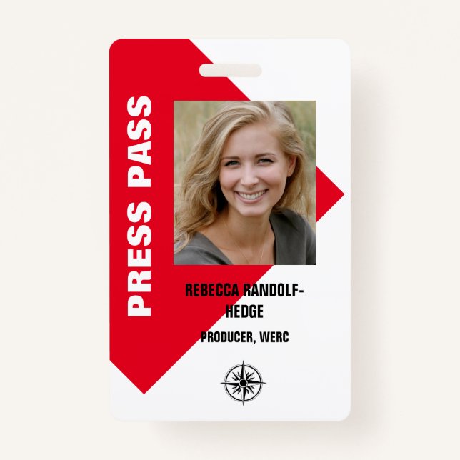 GROSSES FOTO I.D. PRESSESPASS AUSWEIS (Vorderseite)